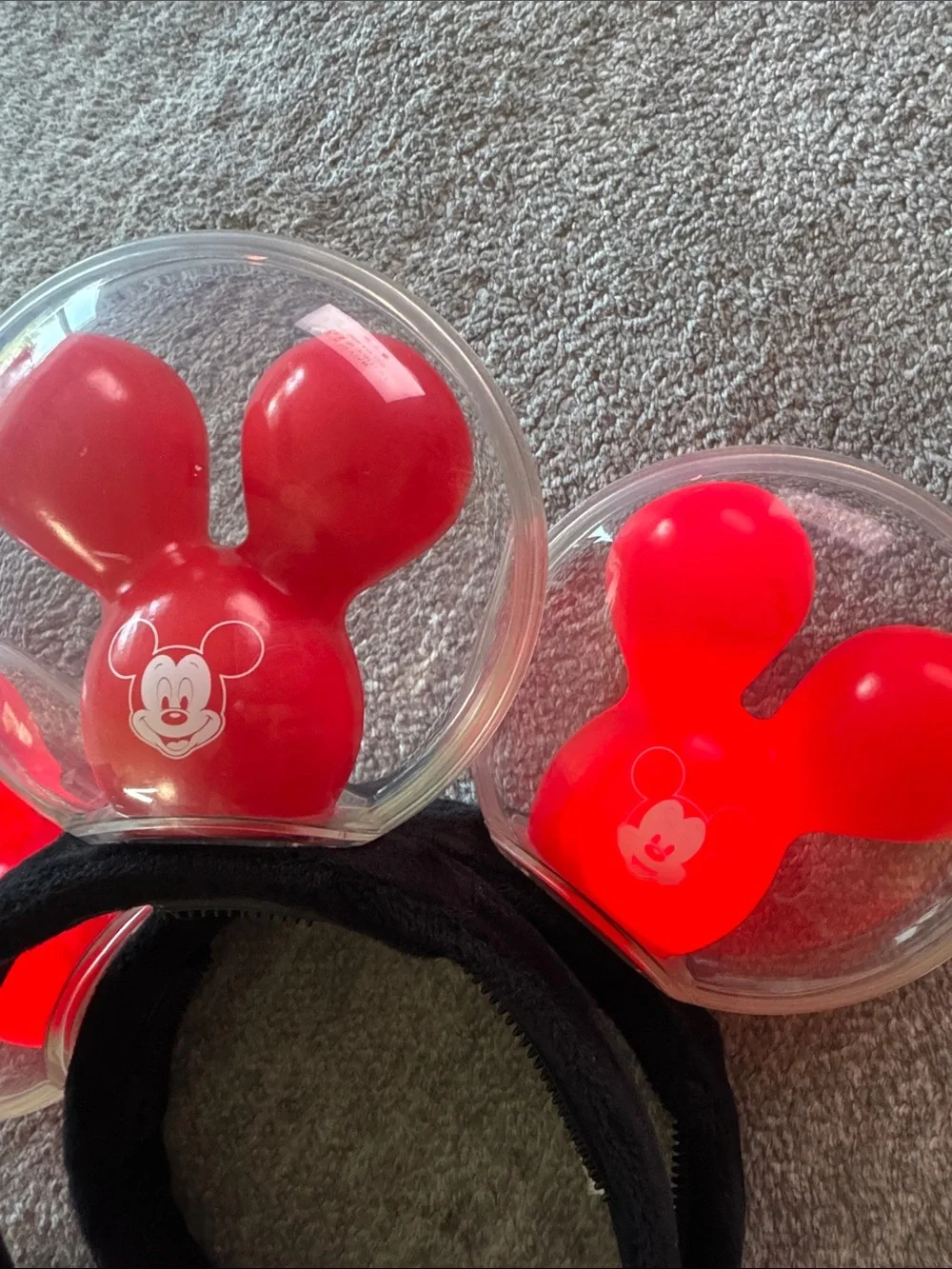 3 Disney Light-Up Red Bubble Ear Headbands - Set of 3